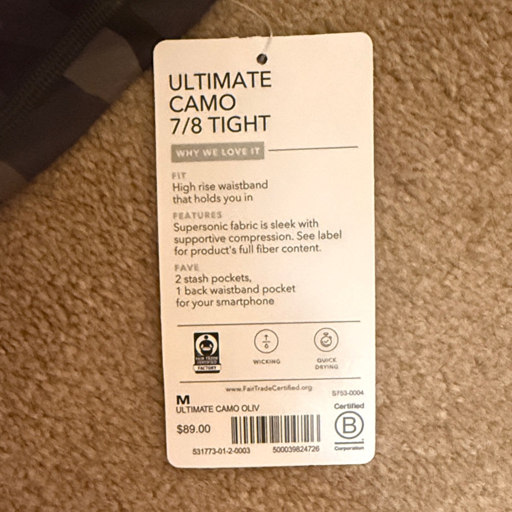 Athleta Women’s Camo Leggings in Olive - Picture 4 of 5
